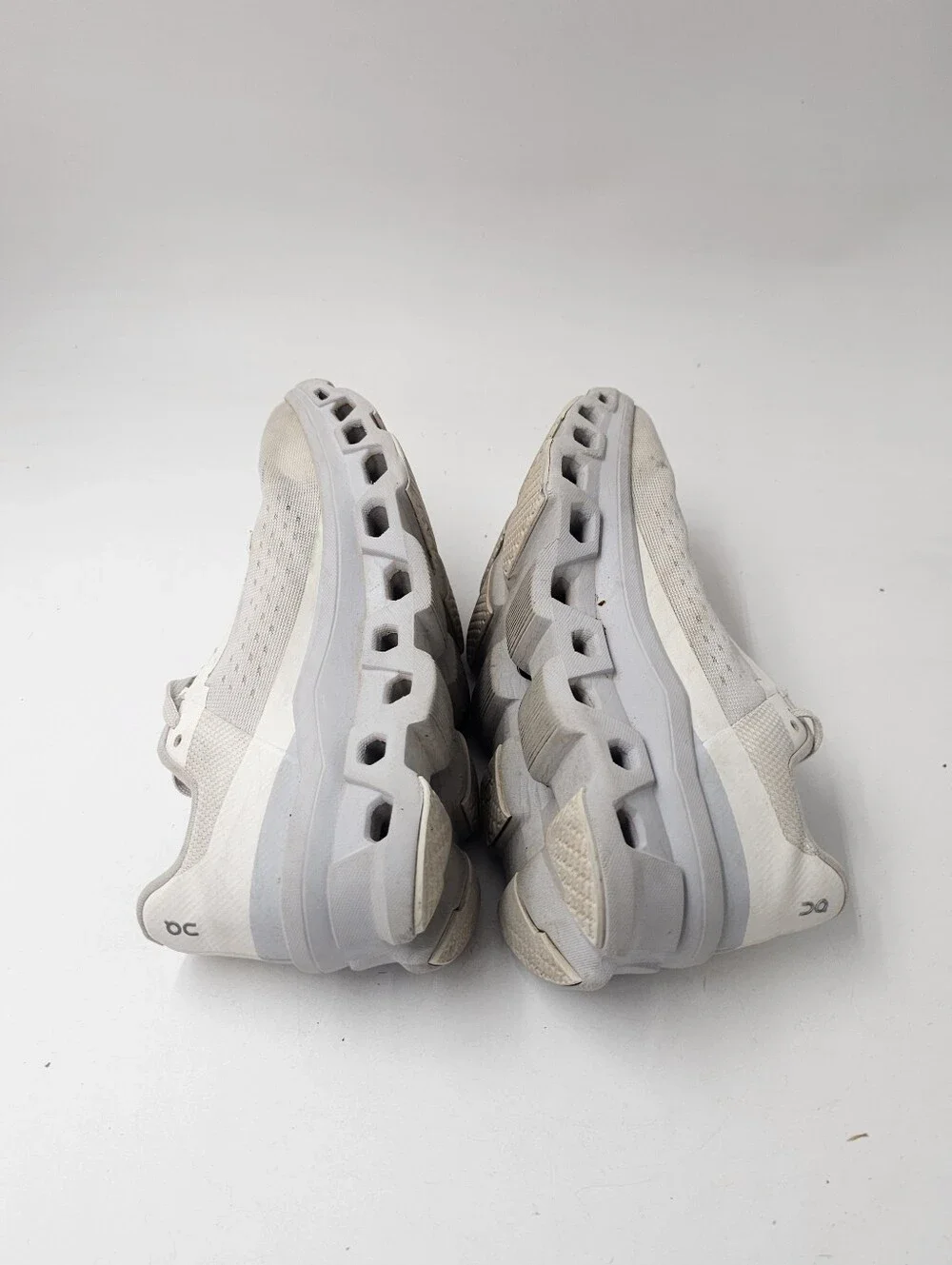 On Running Cloudmonster 1 White Glacier Graphic Spellout Max Cushion Womens 6.5